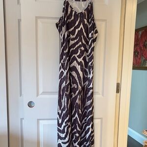 Elegant Zebra Print Maxi Dress